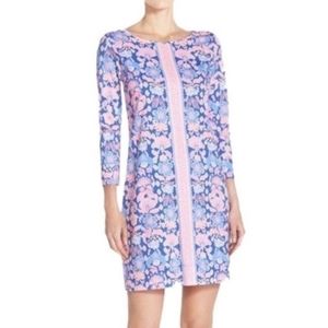Lilly Pulitzer Floral Long Sleeve Dress Pink Size Large